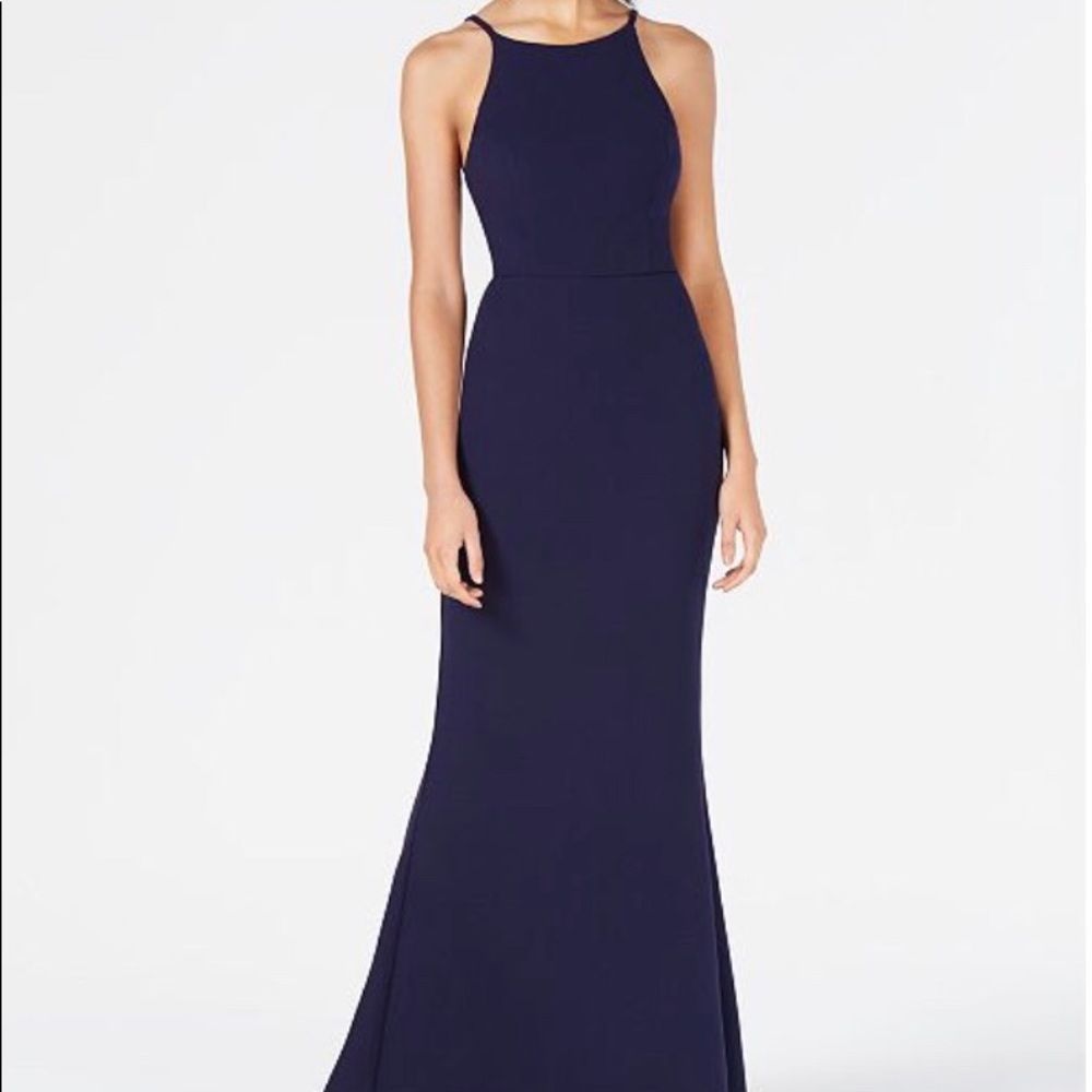 Speechless Navy Tie Back Gown Size 5